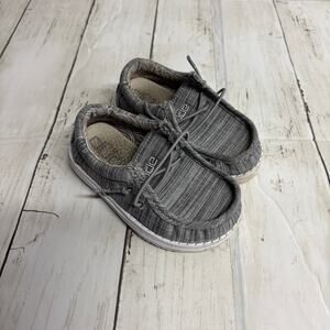 Hey Dude Toddler Wally Linen Stone Child Size 7